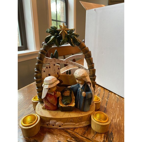 Nativity Advent Decorations Advent Candle Holder, Nativity Scene By Roman’s New - Picture 2 of 6